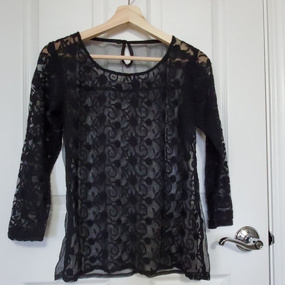 Black Net Tunic